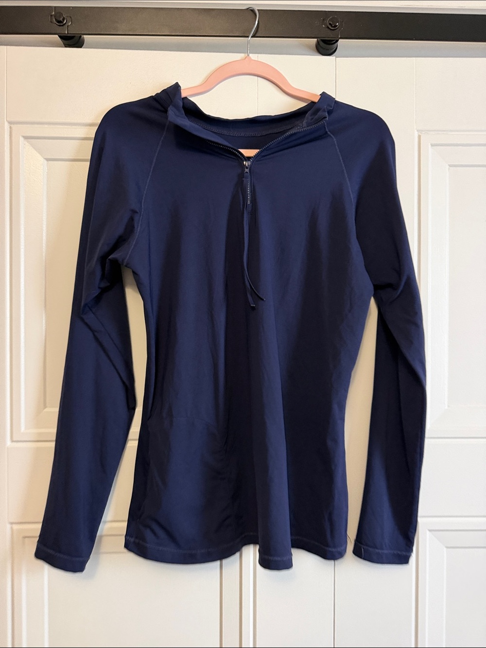 Women’s Athleta Navy Half-Zip Performance Hoodie
